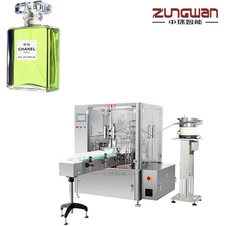 香水灌裝機(jī)天津廠家，香蜜伺服旋蓋機(jī)，香霧灌裝旋蓋生產(chǎn)線